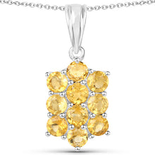 Load image into Gallery viewer, 6.60 Carat Genuine Citrine .925 Sterling Silver 3 Piece Jewelry Set (Ring, Earrings, and Pendant w/ Chain)
