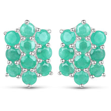 Load image into Gallery viewer, 6.60 Carat Genuine Emerald .925 Sterling Silver 3 Piece Jewelry Set (Ring, Earrings, and Pendant w/ Chain)
