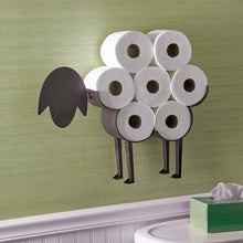 Load image into Gallery viewer, Sheep Decorative Toilet Paper Holder Bathroom Hardware Tissue Storage Toilet Roll Holder Bathroom Accessories Iron Paper Storage Sheep Toilet Paper Roll Holder  Metal Wall Mounted  Free Standing Bathroom Tissue Storage
