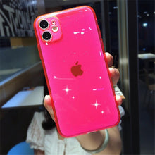 Load image into Gallery viewer, Shiny Candy Color Glitter Transparent Phone Case For iPhone 11 Pro X XR XS Max 7 8 Plus 6 6s Soft Silicone Cover Screen Protection Crystal Clear Glitter Transparent Soft Bumper Silicone Sparkling Cover
