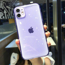 Load image into Gallery viewer, Shiny Candy Color Glitter Transparent Phone Case For iPhone 11 Pro X XR XS Max 7 8 Plus 6 6s Soft Silicone Cover Screen Protection Crystal Clear Glitter Transparent Soft Bumper Silicone Sparkling Cover
