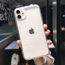 Load image into Gallery viewer, Shiny Candy Color Glitter Transparent Phone Case For iPhone 11 Pro X XR XS Max 7 8 Plus 6 6s Soft Silicone Cover Screen Protection Crystal Clear Glitter Transparent Soft Bumper Silicone Sparkling Cover
