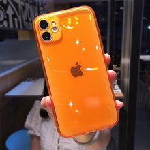 Load image into Gallery viewer, Shiny Candy Color Glitter Transparent Phone Case For iPhone 11 Pro X XR XS Max 7 8 Plus 6 6s Soft Silicone Cover Screen Protection Crystal Clear Glitter Transparent Soft Bumper Silicone Sparkling Cover
