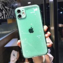 Load image into Gallery viewer, Shiny Candy Color Glitter Transparent Phone Case For iPhone 11 Pro X XR XS Max 7 8 Plus 6 6s Soft Silicone Cover Screen Protection Crystal Clear Glitter Transparent Soft Bumper Silicone Sparkling Cover
