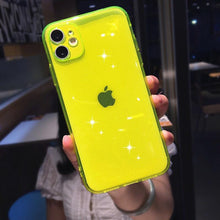 Load image into Gallery viewer, Shiny Candy Color Glitter Transparent Phone Case For iPhone 11 Pro X XR XS Max 7 8 Plus 6 6s Soft Silicone Cover Screen Protection Crystal Clear Glitter Transparent Soft Bumper Silicone Sparkling Cover
