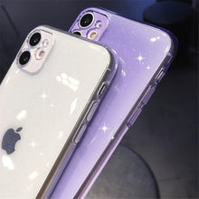 Load image into Gallery viewer, Shiny Candy Color Glitter Transparent Phone Case For iPhone 11 Pro X XR XS Max 7 8 Plus 6 6s Soft Silicone Cover Screen Protection Crystal Clear Glitter Transparent Soft Bumper Silicone Sparkling Cover
