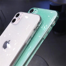 Load image into Gallery viewer, Shiny Candy Color Glitter Transparent Phone Case For iPhone 11 Pro X XR XS Max 7 8 Plus 6 6s Soft Silicone Cover Screen Protection Crystal Clear Glitter Transparent Soft Bumper Silicone Sparkling Cover
