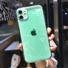 Load image into Gallery viewer, Shiny Candy Color Glitter Transparent Phone Case For iPhone 11 Pro X XR XS Max 7 8 Plus 6 6s Soft Silicone Cover Screen Protection Crystal Clear Glitter Transparent Soft Bumper Silicone Sparkling Cover
