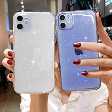 Load image into Gallery viewer, Shiny Candy Color Glitter Transparent Phone Case For iPhone 11 Pro X XR XS Max 7 8 Plus 6 6s Soft Silicone Cover Screen Protection Crystal Clear Glitter Transparent Soft Bumper Silicone Sparkling Cover
