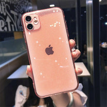 Load image into Gallery viewer, Shiny Candy Color Glitter Transparent Phone Case For iPhone 11 Pro X XR XS Max 7 8 Plus 6 6s Soft Silicone Cover Screen Protection Crystal Clear Glitter Transparent Soft Bumper Silicone Sparkling Cover

