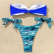 Load image into Gallery viewer, Shiny Rhinestone Strapless Bikini Female Women 2PCS Shiny Diamond Bikini Set Bra Swimsuit  Bathing Suit Swimsuit Women Swimwear Two-pieces Luxury Bikini Set Bather Bathing Suit Swimwear

