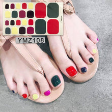 Load image into Gallery viewer, Shiny Toenail Sticker Full Cover Feet Decorations Mixed Patterns Nail Wraps Beauty Design Waterproof Toenail Art Manicure Toe Nail Polish Stickers Glitter Toenail Nail Polish Strips Decals Full Wraps Self Adhesive Toe Nail Tip Full Toe Nail Wraps
