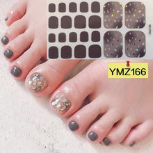 Load image into Gallery viewer, Shiny Toenail Sticker Full Cover Feet Decorations Mixed Patterns Nail Wraps Beauty Design Waterproof Toenail Art Manicure Toe Nail Polish Stickers Glitter Toenail Nail Polish Strips Decals Full Wraps Self Adhesive Toe Nail Tip Full Toe Nail Wraps
