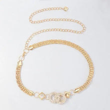 Load image into Gallery viewer, Shiny Women Metal Belt Luxurious Gold Dress Chain Belts Elegant Polished Adjustable Metal Mirror Waist Belt
