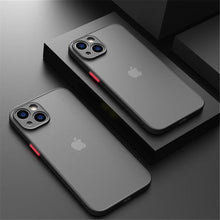 Load image into Gallery viewer, Shockproof Armor Case For iPhone 14 13 12 11Pro Max XR XS X Black Men Luxury Silicone Bumper Clear Hard Cover Silicone Armor Bumper Clear Hard Cover
