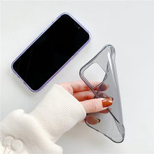 Load image into Gallery viewer, Shockproof Bumper Cover Anti-Scratch Protective Slim Thin Phone Case for iPhone Candy Color Transparent Silicone Phone Case For iPhone 14 12 13 Mini 14 Pro Max Clear Soft Cover
