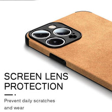 Load image into Gallery viewer, Shockproof Leather Texture Case For iPhone  8 7 Plus Soft Silicone Bumper Camera Protection Phone Cover Luxury Elegant PU Leather Flexible Bumper Non-Slip Grip Shockproof Full Body Protective Cover

