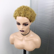 Load image into Gallery viewer, Short Curly Hair Wigs Pixie Cut Brazilian Human Hair For Black Women Natural Black 150% Density Glueless Afro Kinky Curly Human Hair Wig For Black Women Gifts for Girlfriends
