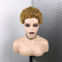 Load image into Gallery viewer, Short Curly Hair Wigs Pixie Cut Brazilian Human Hair For Black Women Natural Black 150% Density Glueless Afro Kinky Curly Human Hair Wig For Black Women Gifts for Girlfriends
