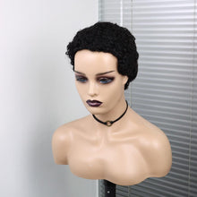 Load image into Gallery viewer, Short Curly Hair Wigs Pixie Cut Brazilian Human Hair For Black Women Natural Black 150% Density Glueless Afro Kinky Curly Human Hair Wig For Black Women Gifts for Girlfriends
