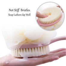 Load image into Gallery viewer, Shower Body Brush with Bristles and Loofah
