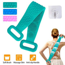 Load image into Gallery viewer, Silicone Back Scrubber Belt for Shower Exfoliating Foaming Body
