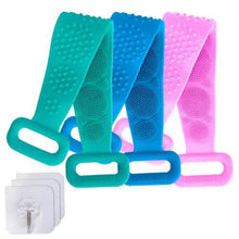 Load image into Gallery viewer, Silicone Back Scrubber Belt for Shower Exfoliating Foaming Body
