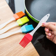 Load image into Gallery viewer, Silicone Basting Brush Pastry Barbecue Oil Brushes Baking Bakeware Bread BBQ Brush for Kitchen Cooking Random Color Silicone Oil Brush and Spatula Cake Bake Barbeque Pastry Brushes Heat Resistant BBQ Accessories
