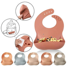 Load image into Gallery viewer, Silicone Bibs For Kids Newborn Baby Feeding Tableware Waterproof  Baby Bibs For Toddler Bib For Kids
