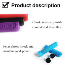 Load image into Gallery viewer, Silicone Bicycle Grips Road Bike Handlebar Grip With Rubber Handle Bar End Plug Bicycle Silicone Foam Grips Memory Foam Technology And Ergonomic Design Anti-Slip Shockproof And Weather Resistant Bicycle Handles
