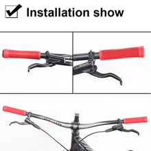 Load image into Gallery viewer, Silicone Bicycle Grips Road Bike Handlebar Grip With Rubber Handle Bar End Plug Bicycle Silicone Foam Grips Memory Foam Technology And Ergonomic Design Anti-Slip Shockproof And Weather Resistant Bicycle Handles
