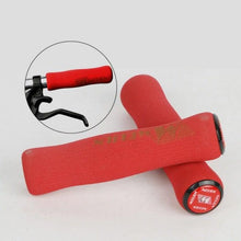 Load image into Gallery viewer, Silicone Bike Bicycle Grips Sponge Handlebar Soft Ultralight Grips Brake Grips Silicone Glove Handle Soft Sponge Non-Slip Bicycle Handle With End Holding Shock Resistance Absorbent Comfortable Design
