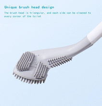 Load image into Gallery viewer, Silicone Bristles Toilet Brush And Holder For Bathroom Storage And Organization Compact Wall Hang Cleaning Kit Accessories Silicone Toilet Brush With Holder Bathroom Toilet Bowl Brush Set Non-Slip Handle Wall Mounted Floor Standing
