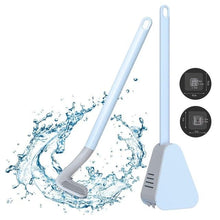 Load image into Gallery viewer, Silicone Bristles Toilet Brush And Holder For Bathroom Storage And Organization Compact Wall Hang Cleaning Kit Accessories Silicone Toilet Brush With Holder Bathroom Toilet Bowl Brush Set Non-Slip Handle Wall Mounted Floor Standing
