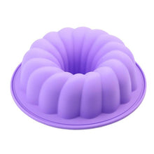 Load image into Gallery viewer, Silicone Cake Mold Large Cake Pan Food Grade Silicone Mold Non-stick Round For Jelly Gelatin Birthday Party Bread Top-Level Silicone Cake Mold Fluted Tube Cake Pan For Jelly
