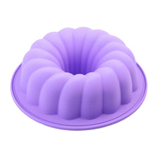Load image into Gallery viewer, Silicone Cake Mold Large Cake Pan Food Grade Silicone Mold Non-stick Round For Jelly Gelatin Birthday Party Bread Top-Level Silicone Cake Mold Fluted Tube Cake Pan For Jelly
