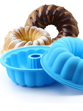 Load image into Gallery viewer, Silicone Cake Mold Large Cake Pan Food Grade Silicone Mold Non-stick Round For Jelly Gelatin Birthday Party Bread Top-Level Silicone Cake Mold Fluted Tube Cake Pan For Jelly
