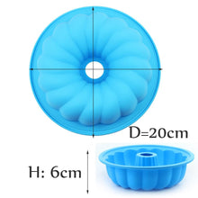 Load image into Gallery viewer, Silicone Cake Mold Large Cake Pan Food Grade Silicone Mold Non-stick Round For Jelly Gelatin Birthday Party Bread Top-Level Silicone Cake Mold Fluted Tube Cake Pan For Jelly
