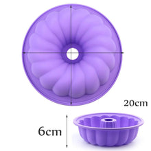 Load image into Gallery viewer, Silicone Cake Mold Large Cake Pan Food Grade Silicone Mold Non-stick Round For Jelly Gelatin Birthday Party Bread Top-Level Silicone Cake Mold Fluted Tube Cake Pan For Jelly
