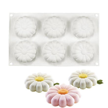 Load image into Gallery viewer, Silicone Cake Molds 1/6 Cavity Daisy Flower Design Dessert Bakeware Set Kitchen Mousse Mould Party Pastry Baking Tools Silicone Mixed Tulip Daisy Mold
