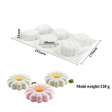 Load image into Gallery viewer, Silicone Cake Molds 1/6 Cavity Daisy Flower Design Dessert Bakeware Set Kitchen Mousse Mould Party Pastry Baking Tools Silicone Mixed Tulip Daisy Mold
