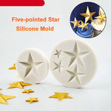 Load image into Gallery viewer, Silicone Five-pointed Star Silicone Molds Fondant Cakes Chocolate Dessert Lace Decor Tools Pastry Baking Tools Star Silicone Fondant Mold Chocolate Mold For Candy Mold Cupcake Topper Cake Crafting Projects
