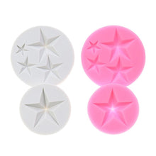 Load image into Gallery viewer, Silicone Five-pointed Star Silicone Molds Fondant Cakes Chocolate Dessert Lace Decor Tools Pastry Baking Tools Star Silicone Fondant Mold Chocolate Mold For Candy Mold Cupcake Topper Cake Crafting Projects

