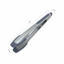 Load image into Gallery viewer, Silicone Food Tongs for Cooking Stainless Steel Kitchen Tongs One-Hand Operation Non-Slip Salad Food Tong Grill BBQ Accessories Soft-Touch Handle Silicone Tipped Food Grill For BBQ Cooking Tongs
