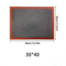 Load image into Gallery viewer, Silicone Grill Mat 30X40cm Baking Mat Breathable BBQ Cookie Bread Mat Oven Microwave High Temperature Baking Kitchen Tools  Silicone Baking Mat Sheet Non-Slip Washable Reusable Baking Mat Washable Reusable Non-Stick Mat Liner For BBQ Black Mat For BBQ
