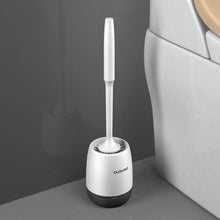 Load image into Gallery viewer, Silicone Head Toilet Brush Quick Draining Clean Tool Wall-Mount  Floor-Standing Cleaning Brush Bathroom Accessories Toilet Brush And Holder Toilet Bowl Brush With Stainless Steel Handle Durable Bristles
