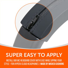 Load image into Gallery viewer, Silicone Headband Cover for HyperX Cloud Series Headphones - WC BandZ Cloud
