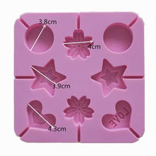 Load image into Gallery viewer, Silicone Lollipop Molds Chocolate And Candy Molds Cake Mold Variety Shapes Cake Pastry Decorating Form Silicone Bakeware Silicone Lollipop Mold Shape Of Swirl Heart Bunny Star Butterfly Little Bear Flower Sucker Molds Chocolate Hard Candy Molds
