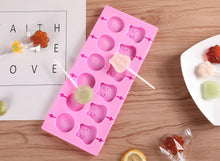 Load image into Gallery viewer, Silicone Lollipop Molds Chocolate And Candy Molds Cake Mold Variety Shapes Cake Pastry Decorating Form Silicone Bakeware Silicone Lollipop Mold Shape Of Swirl Heart Bunny Star Butterfly Little Bear Flower Sucker Molds Chocolate Hard Candy Molds
