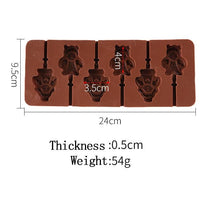 Load image into Gallery viewer, Silicone Lollipop Molds Chocolate And Candy Molds Cake Mold Variety Shapes Cake Pastry Decorating Form Silicone Bakeware Silicone Lollipop Mold Shape Of Swirl Heart Bunny Star Butterfly Little Bear Flower Sucker Molds Chocolate Hard Candy Molds
